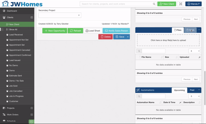 Managing Client Files