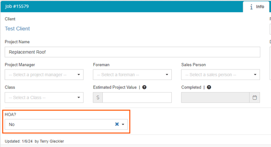 project custom field